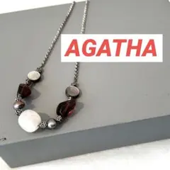 【正規品】AGATHA 天然石ローズクォーツネックレス