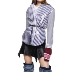 DIESEL ストライプ柄 オーバーサイズシャツ