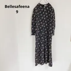 ベルサフィーナ　ワンピース　【9】 花柄　絹100% キュプラ100% 日本製