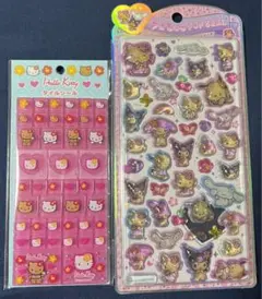 日焼けサンリオ　キティ　うるちゅるポップシール　日焼けキティ　タイルシール