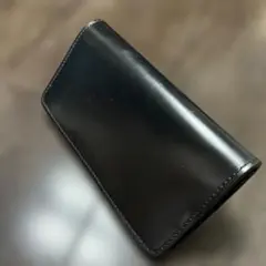美品 フルロカドシェルコードバン ロングフラップ長財布 マーブル