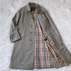 Burberrys ステンカラーコート ロング ノバチェック メンズ　カーキ