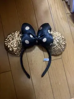 ディズニーリゾート ミニー カチューシャ ゴールド スパンコール