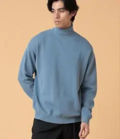 BEAMS LIGHTS ライトブルー タートルネックニット サイズS
