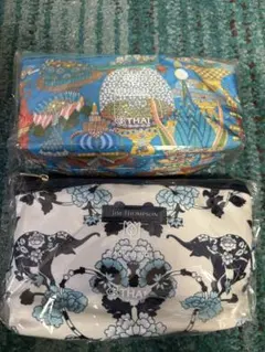 JIM THOMPSON タイ航空　ポーチ2個セット