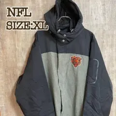 シカゴ・ベアーズ NFL 中綿ジャケット　黒×グレー XL ワッペンのサムネイル
