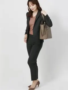 レディース スーツ ジャケット SUPER100'sウール ストライプ グレー