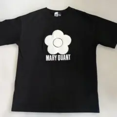 【美品】MARY QUANT フラワーモチーフ TシャツS　ブラック