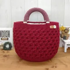 毛糸バッグ ニットバッグ 手編みバッグ ハンドメイドバッグ