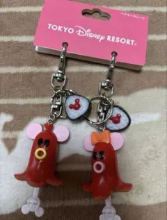 ディズニーリゾート限定　ミッキー&ミニー　お弁当タコさんウインナー　キーホルダー