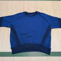 センソユニコ　バイカラー 半袖 Tシャツ ブルー ネイビーのサムネイル