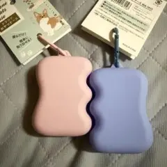 シリコンおやつケース　2色セット　ピンク　ブルーのサムネイル