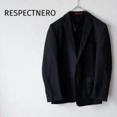 【リスペクトネロ＊はるやま】テーラードジャケット 洗えるスーツ 黑 ストライプ