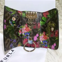 FURLA フルラ キーケース　バビロン フラワープリント