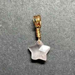 WP259 天然石 ワイヤー ペンダントトップ ローズクォーツ 星型