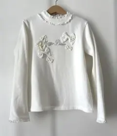 mezzo pianoリボンフリルハイネックTシャツ 140