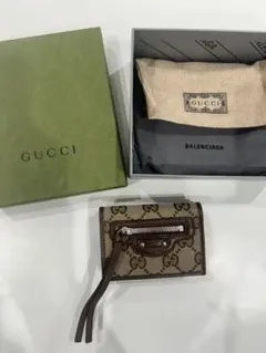 グッチ×バレンシアガ　コンパクトウォレット　三つ折り財布　TO.225
