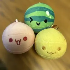 スイカゲームのフルーツキャラクターぬいぐるみセット