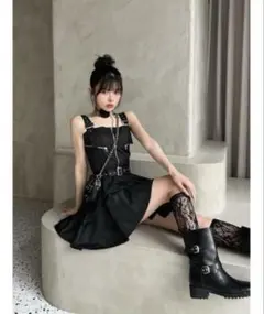 ナイロンジャンパーミニワンピース