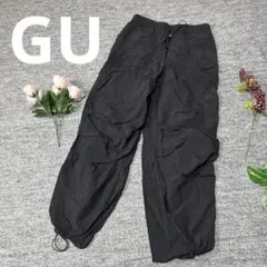 GU ジーユー　カーゴパンツ　ブラック　ナイロン　Lサイズ