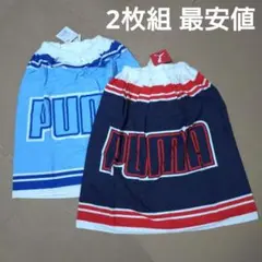 PUMA スイムタオル 60x120cm 青/赤