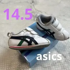 Used asics ベビー スニーカー ホワイト　ダークネイビー