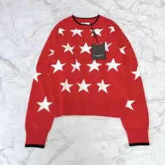 タグ付き未使用♡ ダブルスタンダードクロージング　星柄　ニット　レッド　36