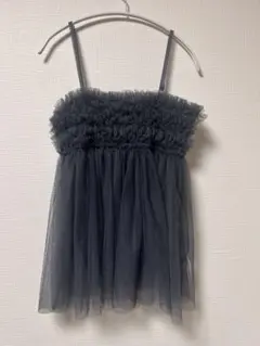 フリルデザイン ブラックビスチェ Fサイズ