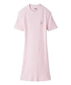 PUMA リリーブラウン　リブミニワンピース　M