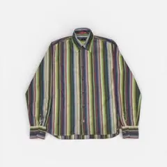ポールスミス　ストライプ　長袖シャツ　メンズS 古着　マルチカラー
