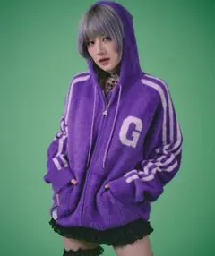 【GALFY/ガルフィー】もけもけ G ！ニットパーカー