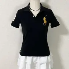 y2k ラルフローレン ビッグポニー ポロシャツ ブラック 平成女児 平成ギャル