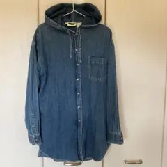 90's VINTAGE DKNY フード付きデニムシャツのサムネイル