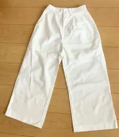 未使用 ワイドパンツ 白 M
