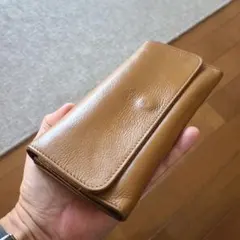 【説明必読】イルビゾンテ　定番長財布　キャメルブラウン×ブラウン　専用袋付きのサムネイル