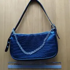 【中古】H&M クロコ型押し チェーン付きバッグ