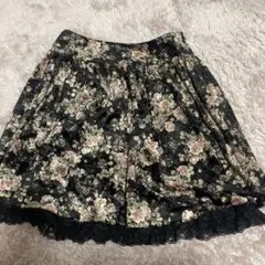 花柄 ミニスカート