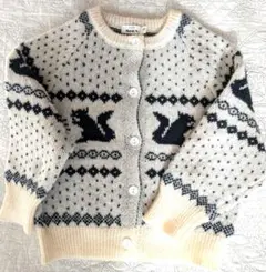 《美品》リス柄　カーディガン