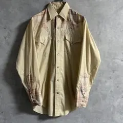 70s ウエスタンシャツ チェック ラメ入り