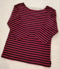 【BEAMS HEART】 ボーダー 7分袖 Tシャツカットソー