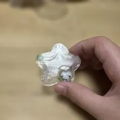 星型透明樹脂チャーム キャラクター付き