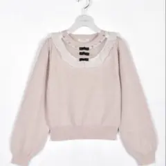 リリーエミュリ Ribbon Cropped Pointelle Knit - メルカリ