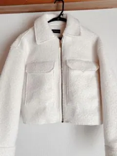 （XSサイズ）　ZARA ホワイトブルゾンジャケット