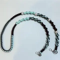 パラコード　スマホショルダーストラップ【ブラウン×ミント】（120cm）