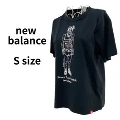 ニューバランス グラフィック半袖Tシャツ ブラック プリント S レディース