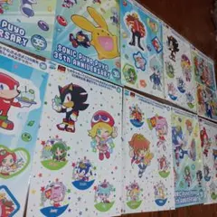 セガ ソニック＆ぷよぷよ 35周年記念 描き下ろしA4ステッカー新品10セット