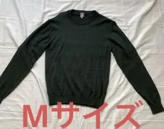 AOYAMA ダークグリーン クルーネックセーター Mサイズ