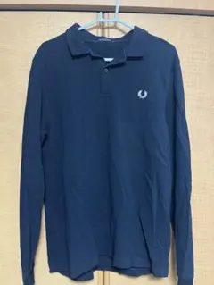 美品　FRED PERRY ネイビー 長袖ポロシャツ