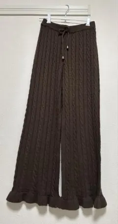 ニット　フレアパンツ