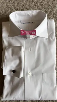 土井縫工所　ダブルカフス長袖シャツ　ワイドスプレッドカラー39【ゴムカフス付き】